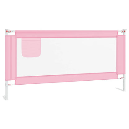 Sponda Letto di Sicurezza per Bambini Rosa 180x25 cm Tessuto - homemem39