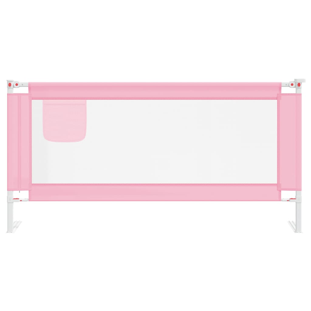 Sponda Letto di Sicurezza per Bambini Rosa 180x25 cm Tessuto - homemem39