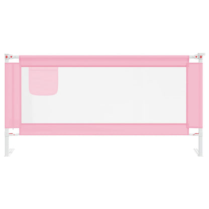 Sponda Letto di Sicurezza per Bambini Rosa 180x25 cm Tessuto - homemem39