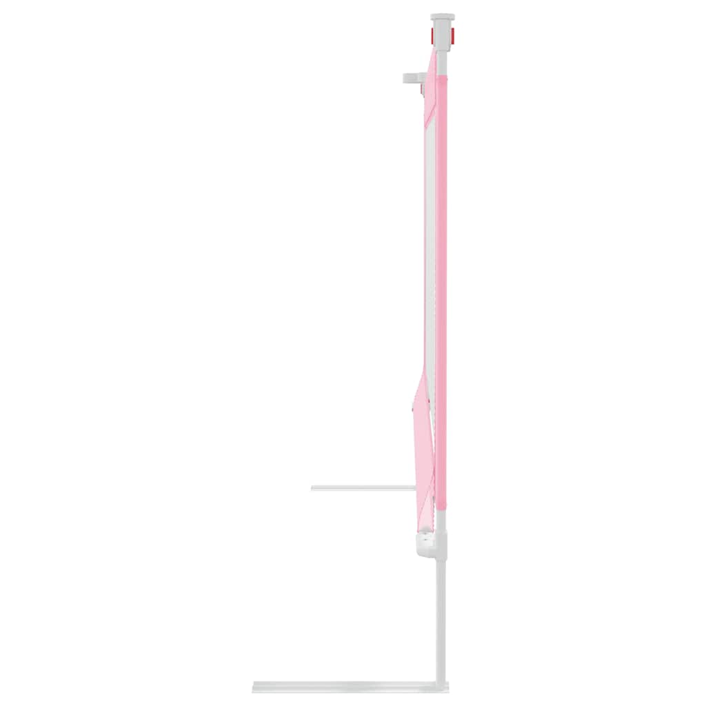 Sponda Letto di Sicurezza per Bambini Rosa 180x25 cm Tessuto