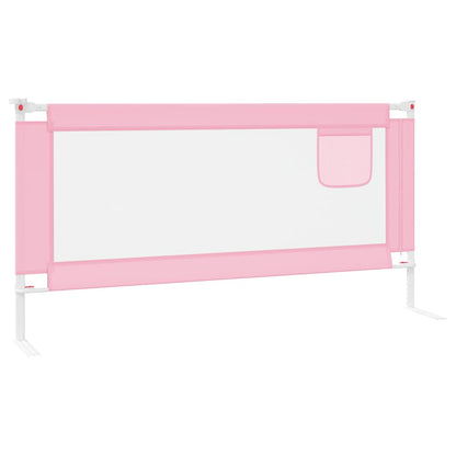 Sponda Letto di Sicurezza per Bambini Rosa 180x25 cm Tessuto - homemem39