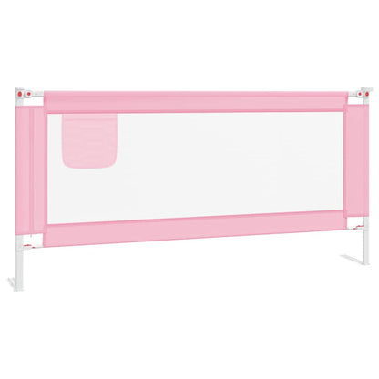 Sponda Letto di Sicurezza per Bambini Rosa 190x25 cm Tessuto | homemem39