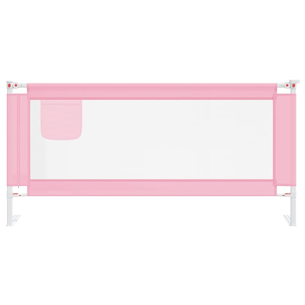 Sponda Letto di Sicurezza per Bambini Rosa 190x25 cm Tessuto | homemem39