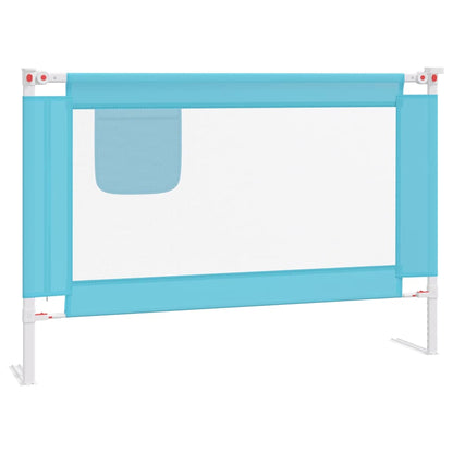 Sponda Letto di Sicurezza per Bambini Blu 100x25 cm in Tessuto