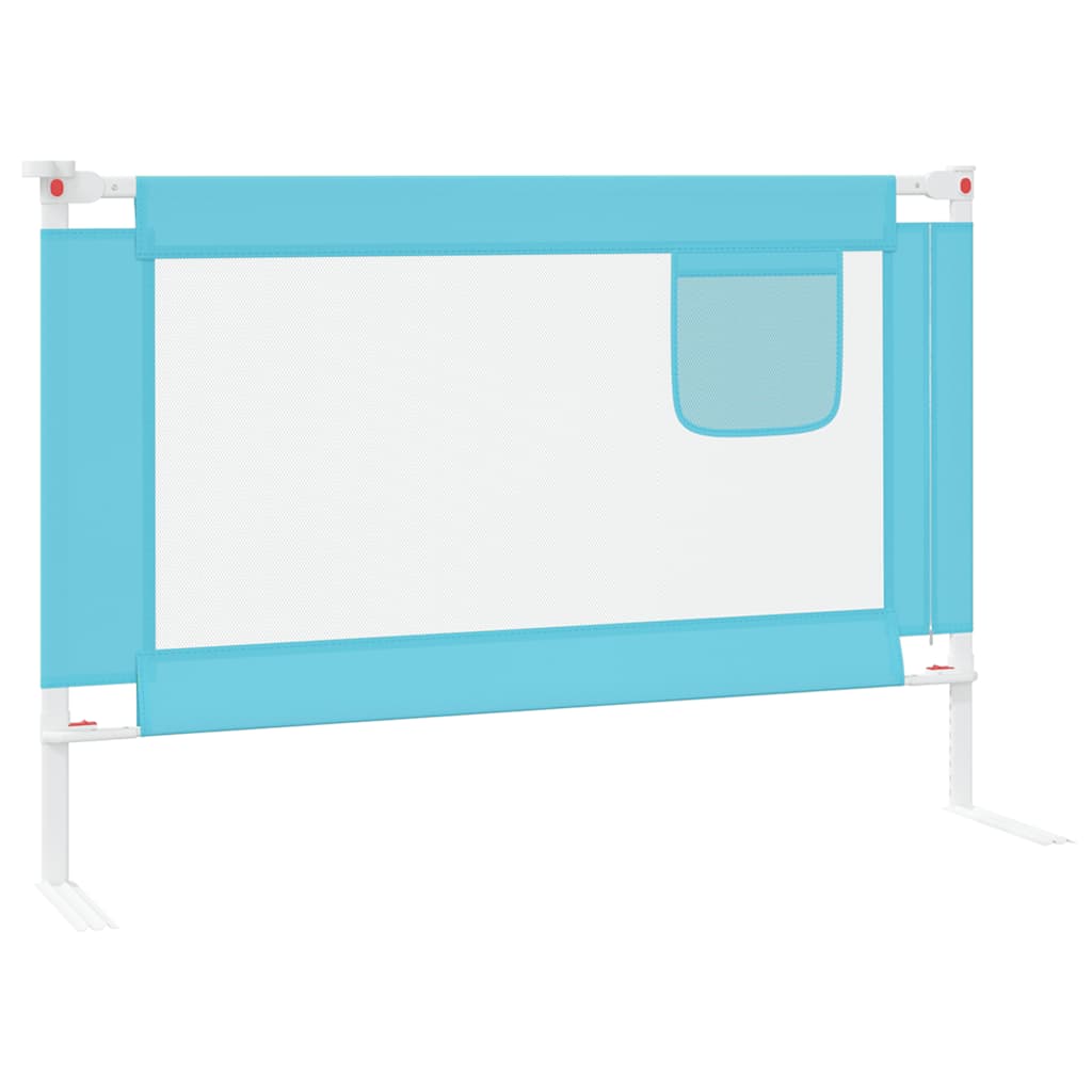 Sponda Letto di Sicurezza per Bambini Blu 100x25 cm in Tessuto | homemem39