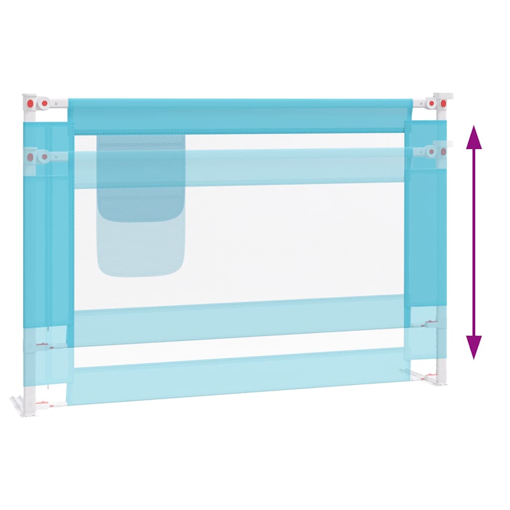 Sponda Letto di Sicurezza per Bambini Blu 100x25 cm in Tessuto | homemem39
