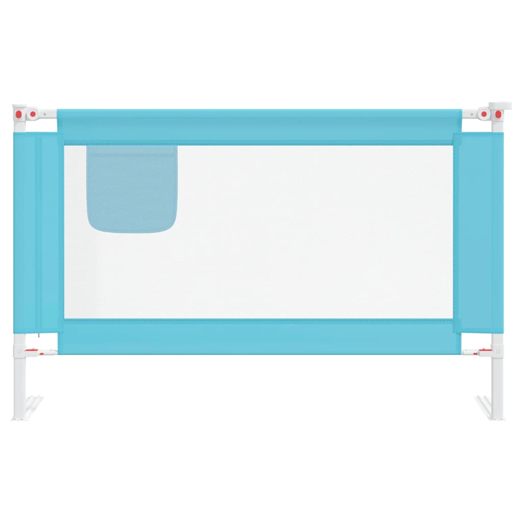 Sponda Letto di Sicurezza per Bambini Blu 120x25 cm in Tessuto | homemem39