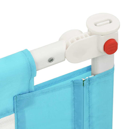 Sponda Letto di Sicurezza per Bambini Blu 140x25 cm in Tessuto
