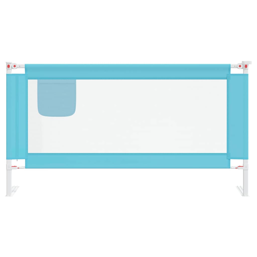 Sponda Letto di Sicurezza per Bambini Blu 160x25 cm in Tessuto | homemem39
