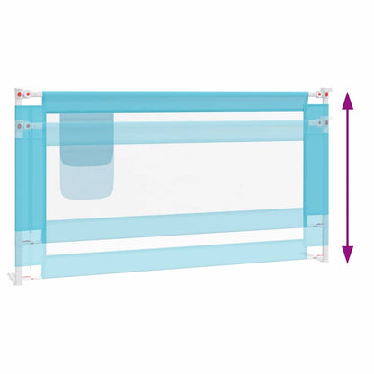 Sponda Letto di Sicurezza per Bambini Blu 160x25 cm in Tessuto