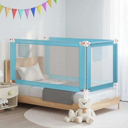Sponda Letto di Sicurezza per Bambini Blu 160x25 cm in Tessuto | homemem39
