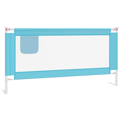 Sponda Letto di Sicurezza per Bambini Blu 180x25 cm in Tessuto