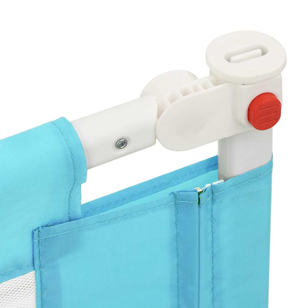 Sponda Letto di Sicurezza per Bambini Blu 180x25 cm in Tessuto