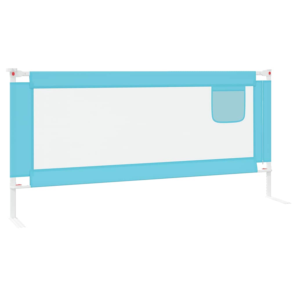 Sponda Letto di Sicurezza per Bambini Blu 200x25 cm in Tessuto | homemem39