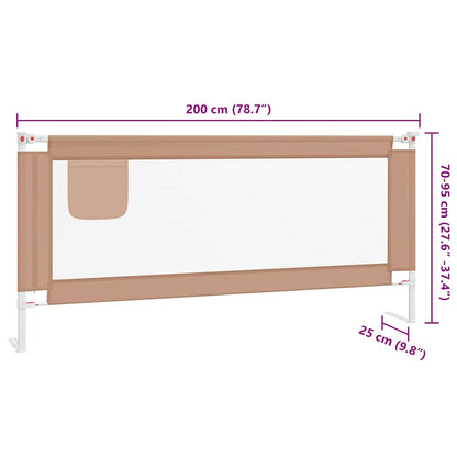Sponda Letto di Sicurezza per Bambini Talpa 200x25cm in Tessuto