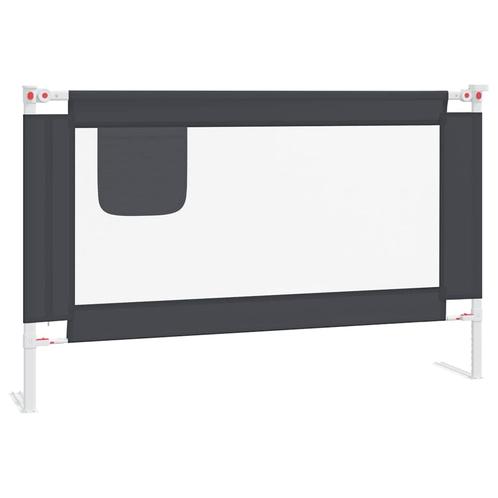 Sponda Letto Sicurezza Bambini Grigio Scuro 120x25 cm Tessuto | homemem39