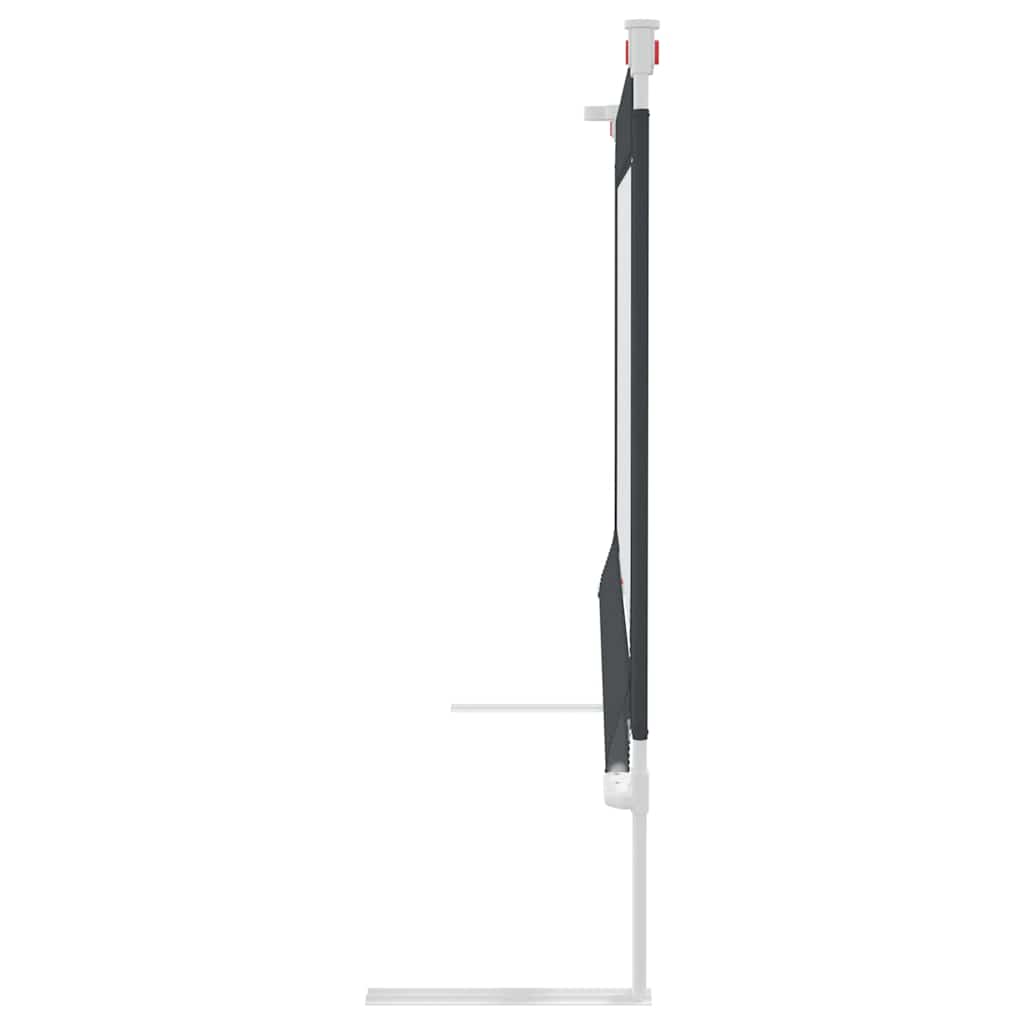 Sponda Letto Sicurezza Bambini Grigio Scuro 150x25 cm Tessuto