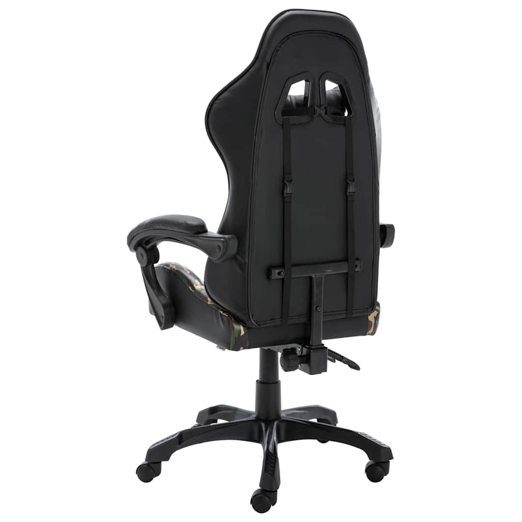 Sedia da Gaming Nera e Mimetica in Similpelle