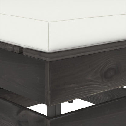 Divano Centrale Modulare con Cuscini in Legno Impregnato Grigio | homemem39