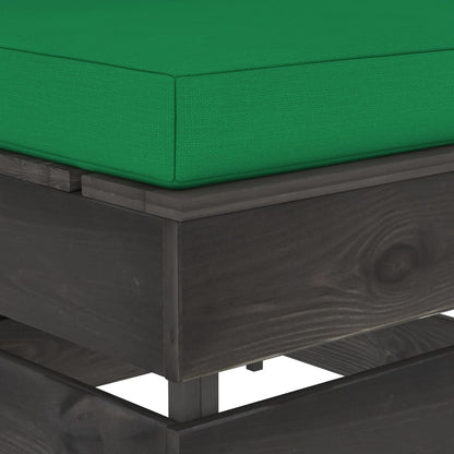 Divano Centrale Modulare con Cuscini in Legno Impregnato Grigio | homemem39