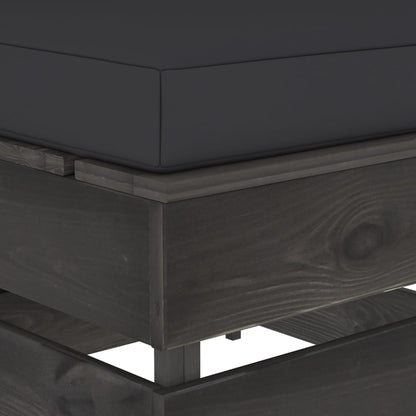 Divano Centrale Modulare con Cuscini in Legno Impregnato Grigio | homemem39