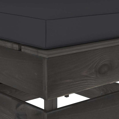 Divano Centrale Modulare con Cuscini in Legno Impregnato