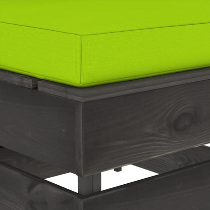 Divano Centrale Modulare con Cuscini in Legno Impregnato Grigio | homemem39