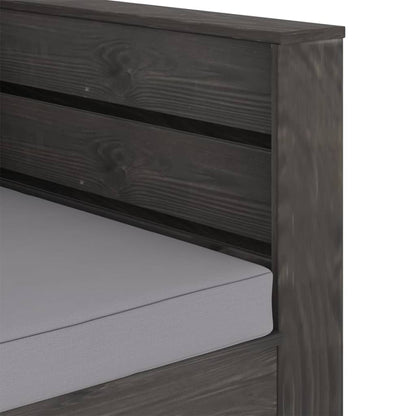 Set Salotto da Giardino 2pz con Cuscini Legno Impregnato Grigio | homemem39