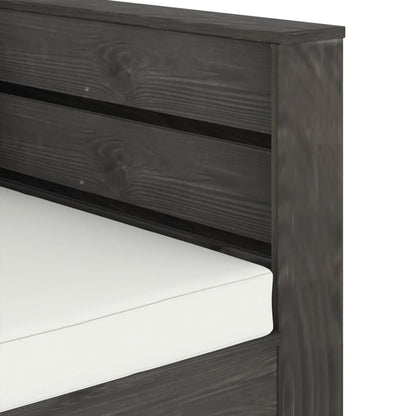 Set Salotto da Giardino 2pz con Cuscini Legno Impregnato Grigio | homemem39
