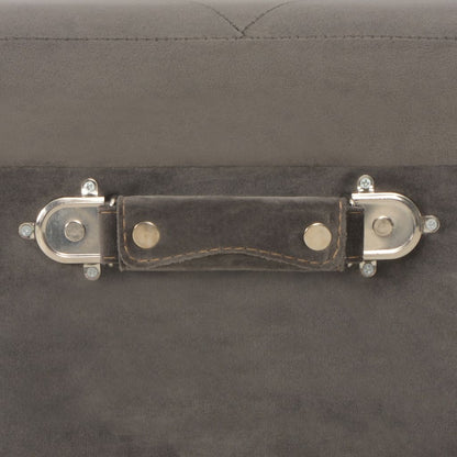 Sgabello con Contenitore 40 cm in Velluto Grigio | homemem39