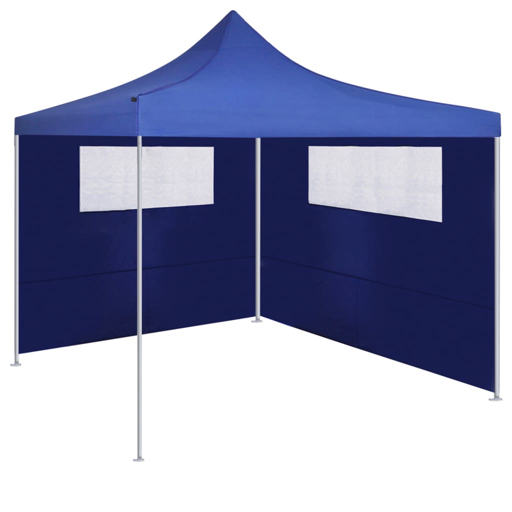 Parete con Finestre per Gazebo 6x2 m Blu - homemem39