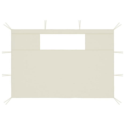 Pareti con Finestre per Gazebo 2 pz Crema - homemem39
