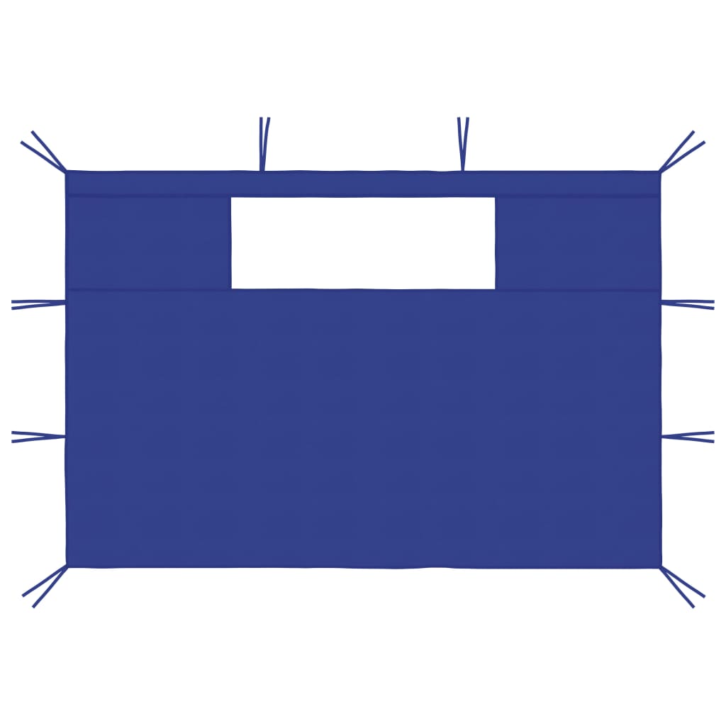 Pareti con Finestre per Gazebo 2 pz Blu - homemem39