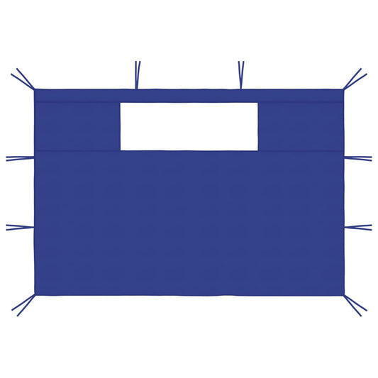 Pareti con Finestre per Gazebo 2 pz Blu - homemem39