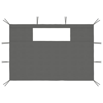 Pareti con Finestre per Gazebo 2 pz Antracite