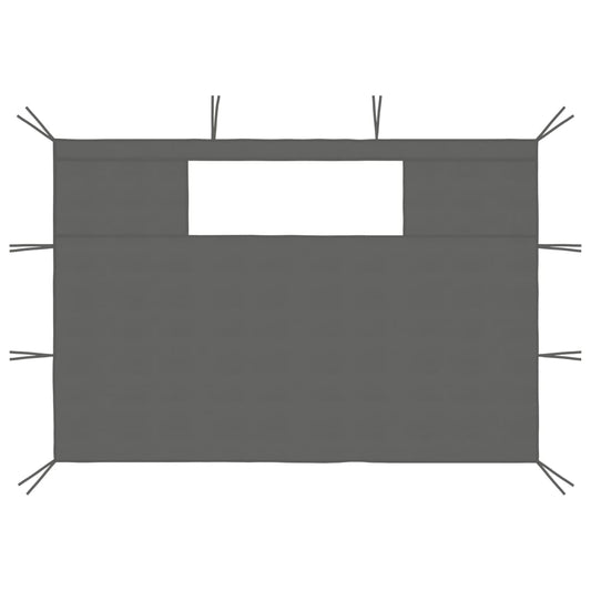 Pareti con Finestre per Gazebo 2 pz Antracite - homemem39