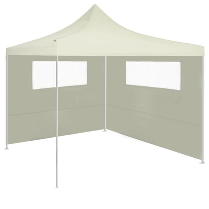Pareti con Finestre per Gazebo 2 pz Crema