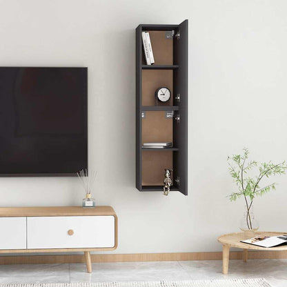 Mobili TV 2 pz Grigi 30,5x30x60 cm in Legno Multistrato - homemem39