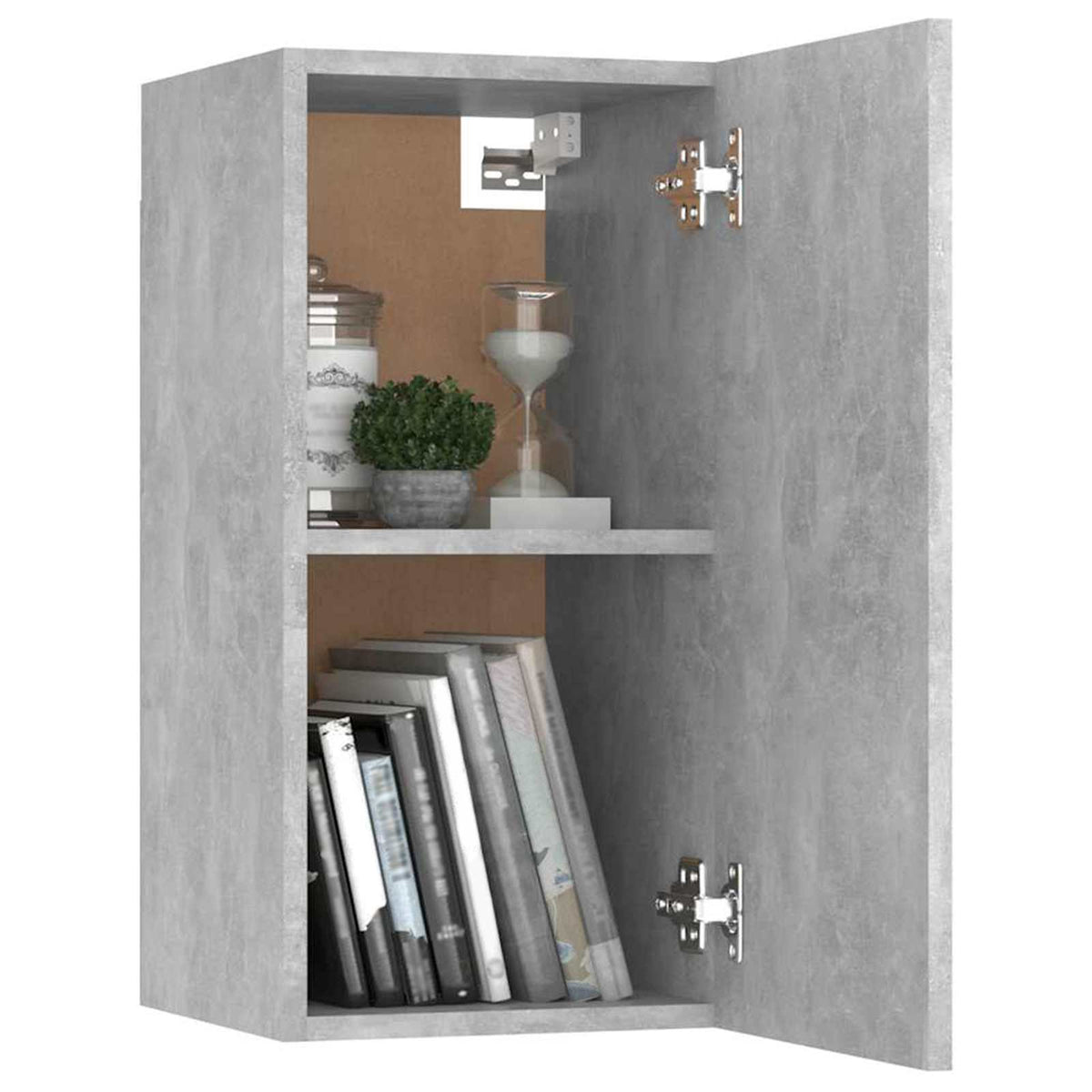 Mobili TV 2pz Grigio Cemento 30,5x30x60 cm Legno Multistrato