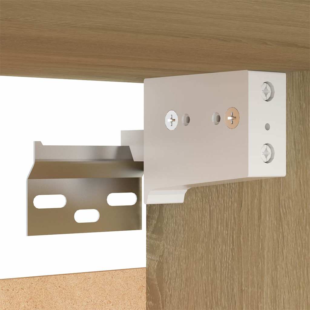 Mobile TV Bianco Rovere Sonoma 30,5x30x60 cm Legno Multistrato