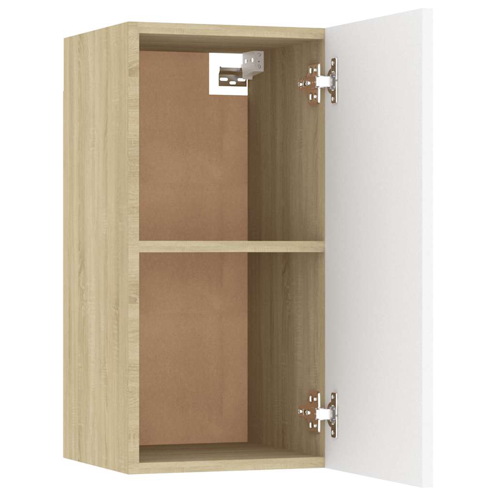 Mobile TV Bianco Rovere Sonoma 30,5x30x60 cm Legno Multistrato - homemem39