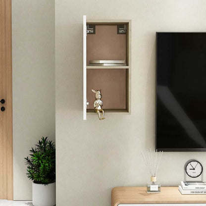 Mobile TV Bianco Rovere Sonoma 30,5x30x60 cm Legno Multistrato - homemem39