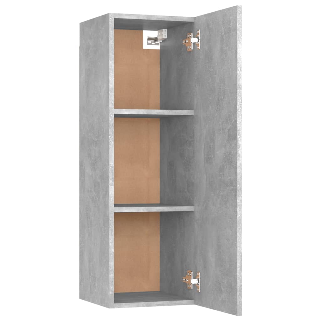 Mobile Porta TV Grigio Cemento 30,5x30x90 cm Legno Multistrato - homemem39