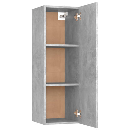Mobile Porta TV Grigio Cemento 30,5x30x90 cm Legno Multistrato - homemem39