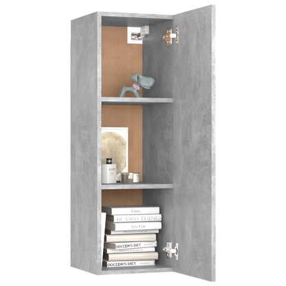 Mobile Porta TV Grigio Cemento 30,5x30x90 cm Legno Multistrato - homemem39