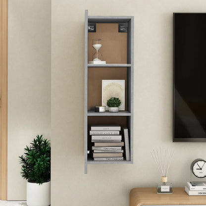 Mobile Porta TV Grigio Cemento 30,5x30x90 cm Legno Multistrato - homemem39