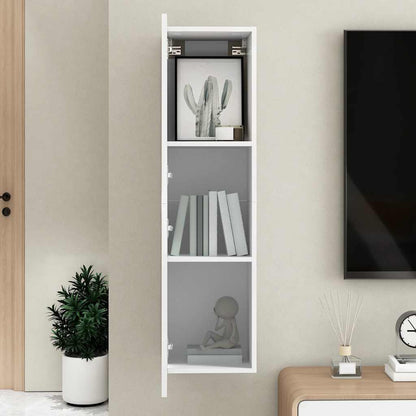 Mobile Porta TV Bianco 30,5x30x110 cm in Legno Multistrato