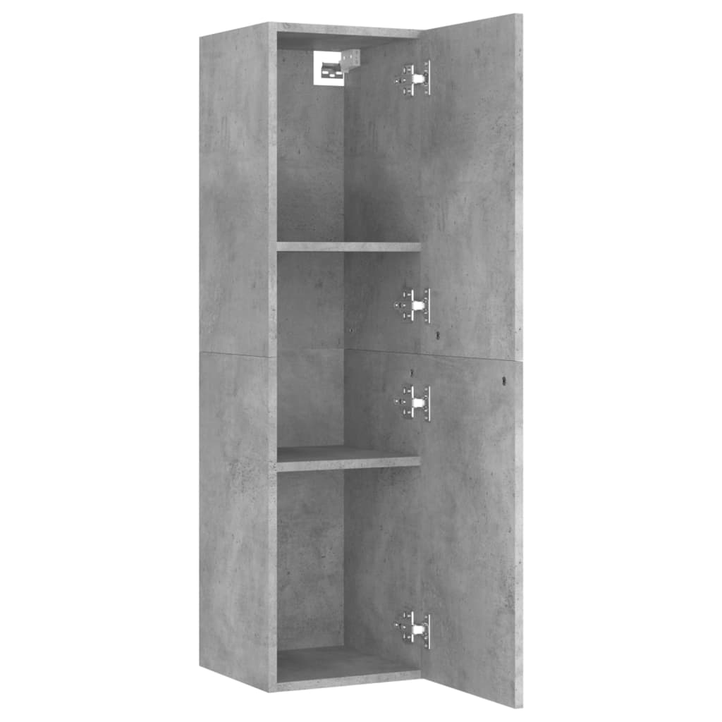 Mobile Porta TV Grigio Cemento 30,5x30x110 cm Legno Multistrato