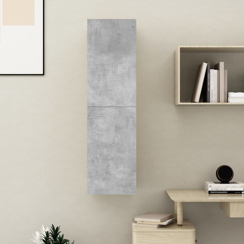 Mobile Porta TV Grigio Cemento 30,5x30x110 cm Legno Multistrato - homemem39
