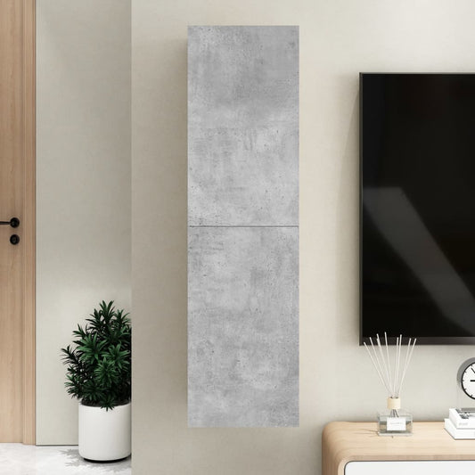 Mobile Porta TV Grigio Cemento 30,5x30x110 cm Legno Multistrato - homemem39